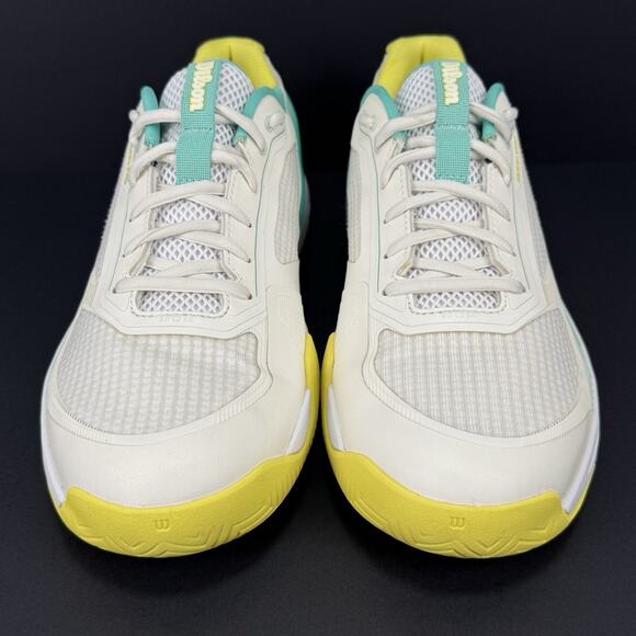Wilson Rush Pro 5 SAMPLE Men’s 10 Tennis Shoes 145464 White Green